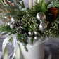 Christmas Flowers, Christmas flower arrangement, Flower delivery in Boston, Flower delivery in Quincy, Quincy florist, Boston Florist, Same-Day Delivery, Christmas Centerpiece, Flowers in a Hat Box, Hat Box Flower Arrangement