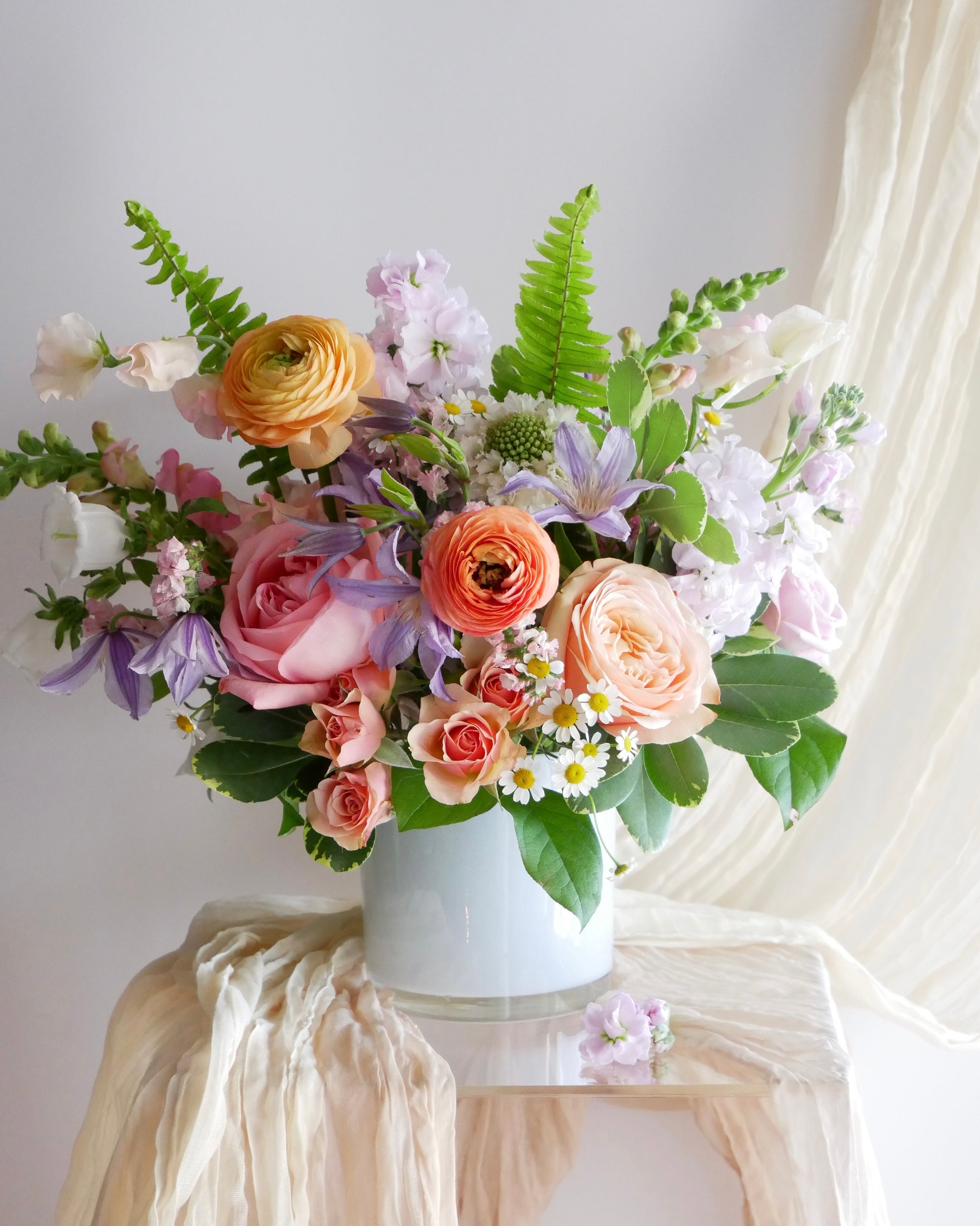 lavender and pink flower arrangements Peach Lavender Fizz